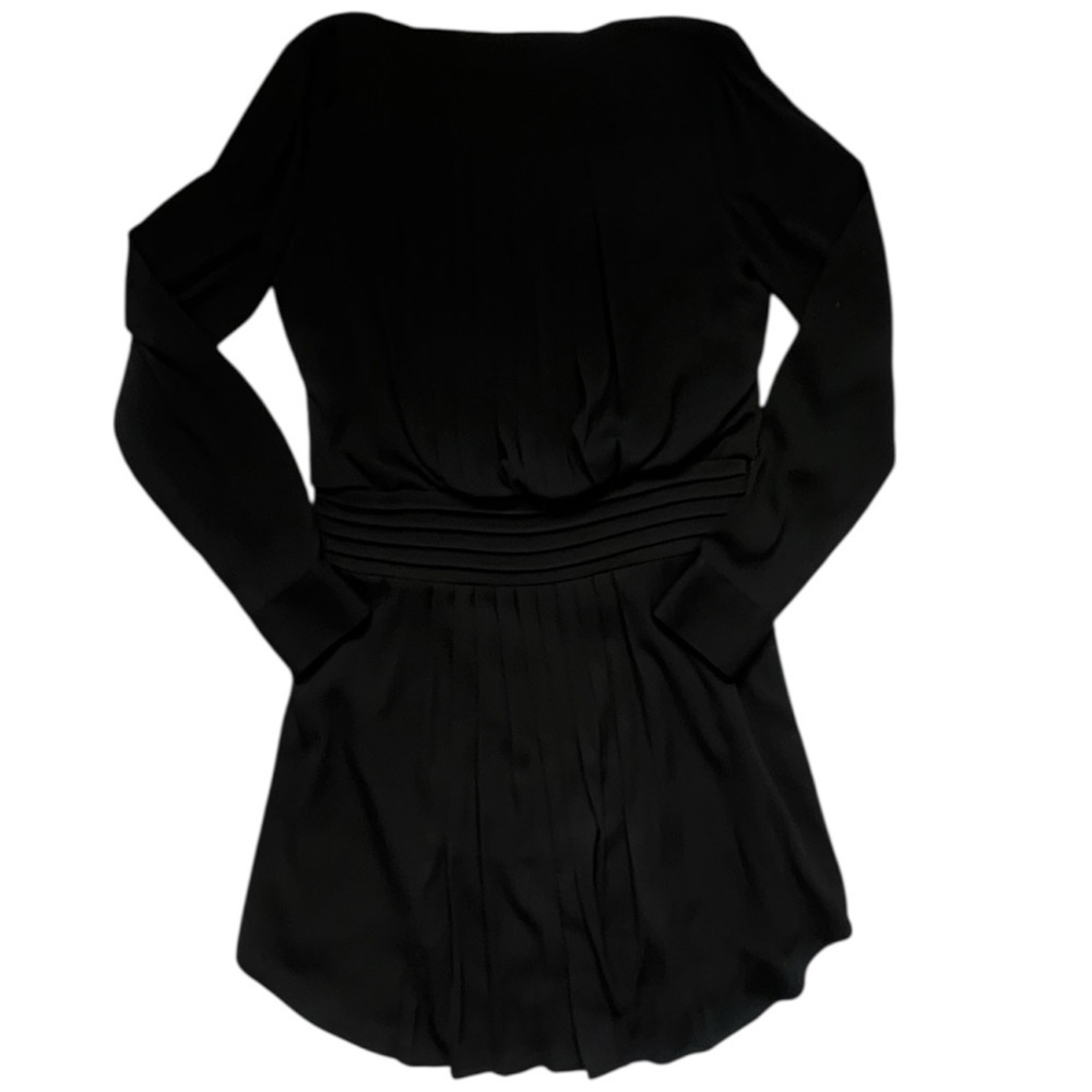 White House Black Market Black Long Sleeve Dress EUC 0 - Picture 8 of 10